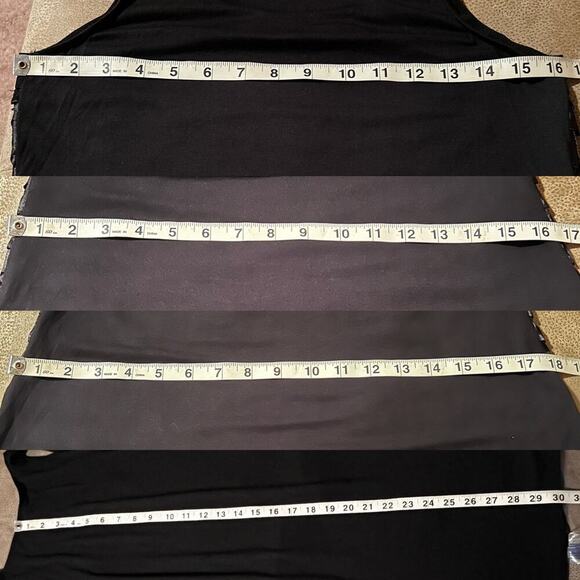 Express Little Black Cocktail Tank Dress Studded Ribbon Pleated Tuck Front SM - Picture 7 of 8